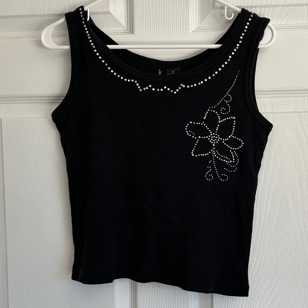 Black top Y2K size am beaded